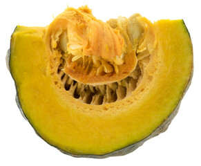 Raw thai pumpkin isolated