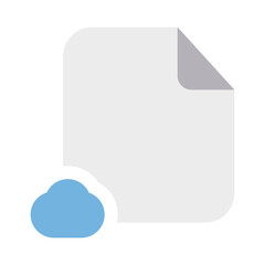 Cloud Files Icon with Flat Style