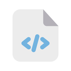 Coding Files Icon with Flat Style