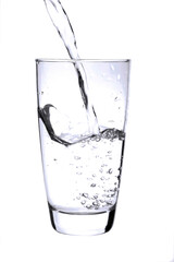pouring a glass o water transparent  - 528606881