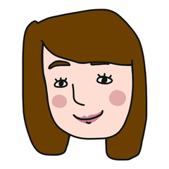 People face cartoon doodle illustration	