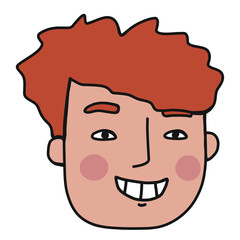 People face cartoon doodle illustration	