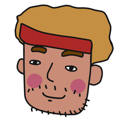 People face cartoon doodle illustration	