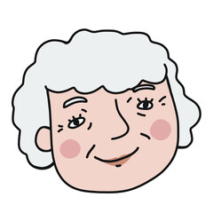 People face cartoon doodle illustration	