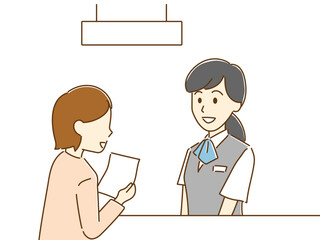 受付・会計窓口のイラスト