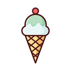 ice cream icon vector design template in white background
