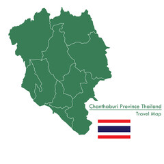 green map Chanthaburi Province is one of the provinces of Thailand