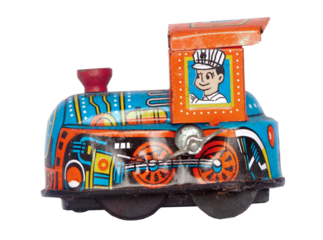 old tin toy transparent 