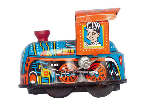 old tin toy transparent 