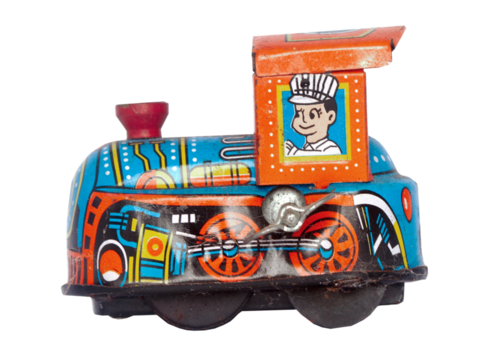 old tin toy transparent 