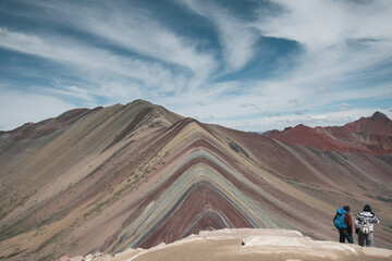 Vinicunca, Cusco region, Peru. Mountain of Seven Colors, or Rainbow Mountain.

