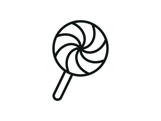 Candy Icons. Sweets for children, pastry shops. Vector illustration.