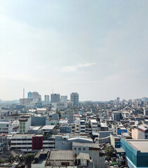 Naklejka premium view of the city. cityscape Jakarta. Jakarta, Harmoni. Central Jakarta.