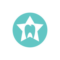 Star dental care logo icon design template elements - Vector