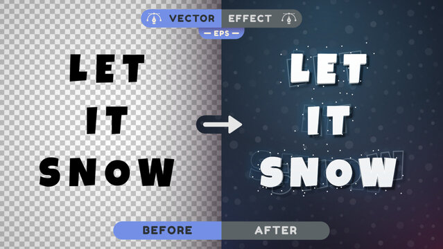 Snow - Editable Text Effect, Font Style