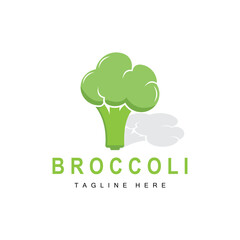Broccoli Logo Design, Green Vegetable Vector, Broccoli Wallpaper, Vegetable Supermarket Illustration Garden Product Brand