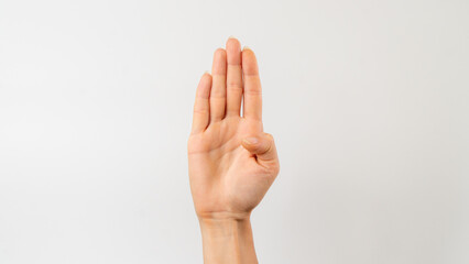 Sign language of the deaf and dumb people, English letter b