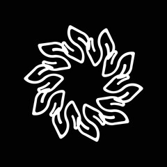 Flower nature vector logo design 