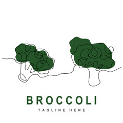 Broccoli Logo Design, Green Vegetable Vector, Broccoli Wallpaper, Vegetable Supermarket Illustration Garden Product Brand
