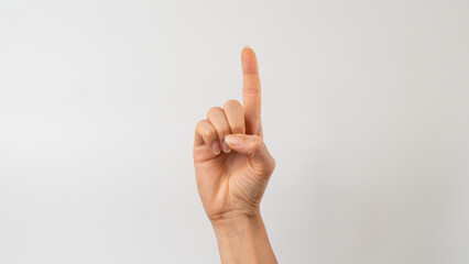 Sign language of the deaf and dumb people, English letter d