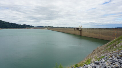 Fototapeta premium Khun Dan Prakan Chon Dam in Nakhon Nayok Province, Thailand