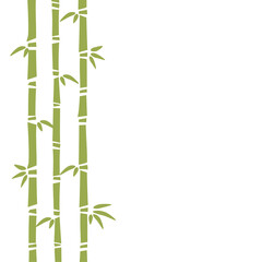 Fototapeta na wymiar Green bamboo frame illustration