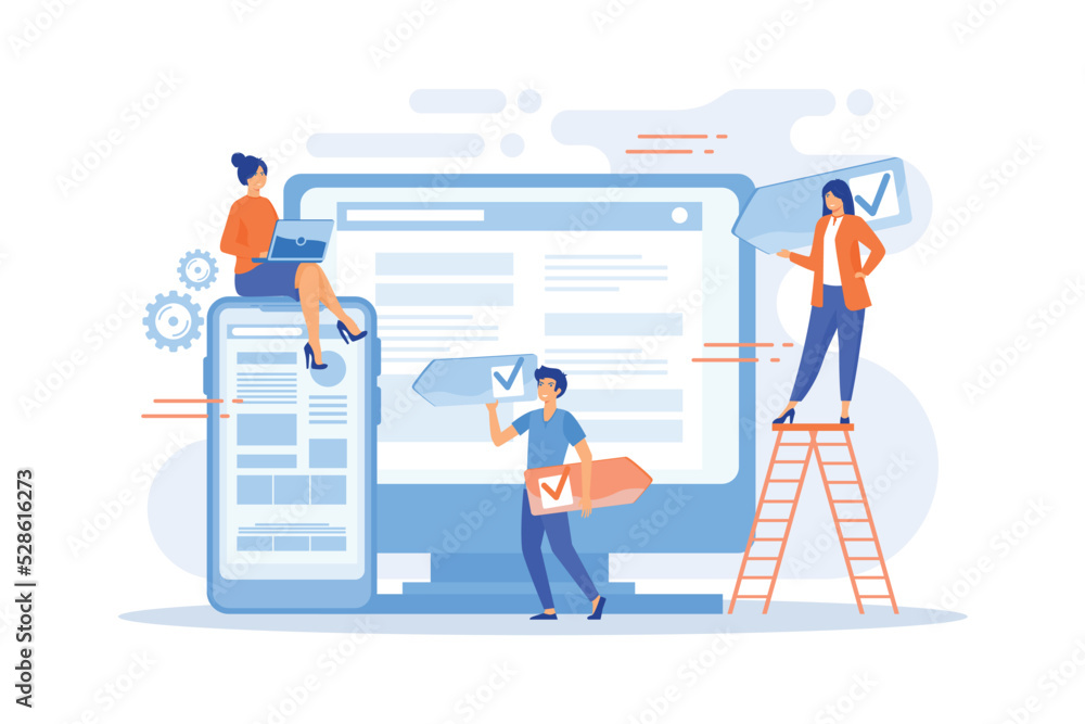 Poster developers use software on multiple devices. cross-platform software, multi-platform and platform-in