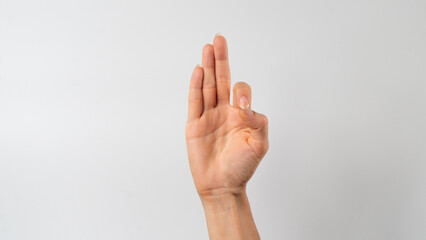 Sign language of the deaf and dumb people, English letter t