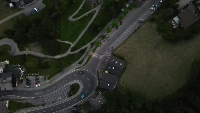 Aerial View from Drone, Heiligenblut town in Austria	