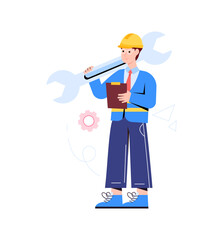 A colorful flat illustration of the website development 
