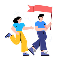 Trendy flat illustration of business vision