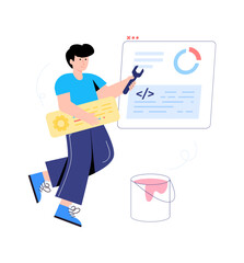 Check this flat illustration of business meeting 