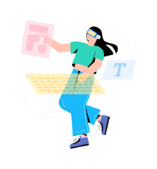 Modern technology illustration in flat style 