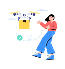 A flat illustration of startup idea 