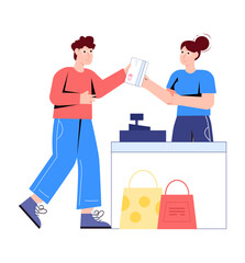 A flat illustration of startup idea 