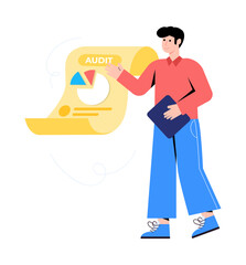 Check this flat illustration of business meeting 