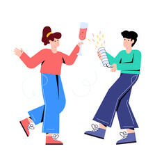 A flat illustration of startup idea 