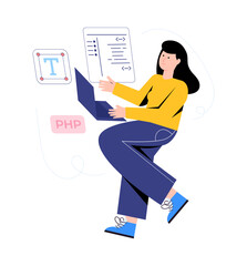 Check this flat illustration of business meeting 