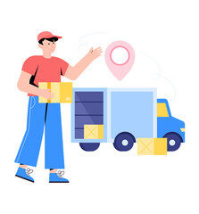 A flat illustrative vector of artificial intelligence