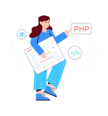 Check this flat illustration of business meeting 