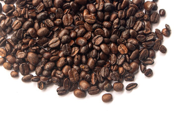 coffee beans on white background