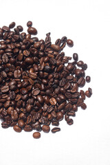 coffee beans isolated on white