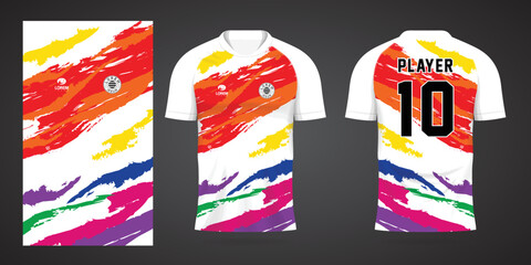 colorful football jersey sport design template