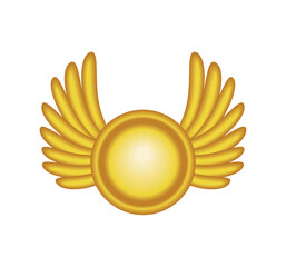 award gold wings realistic