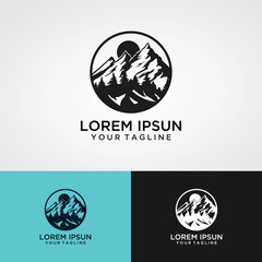 The Mountain Vector Logo Template. The main symbol of the logo is two mountains, this logo symbolizes a nature, peace, and calm, this logo also look modern, sporty, simple and young.