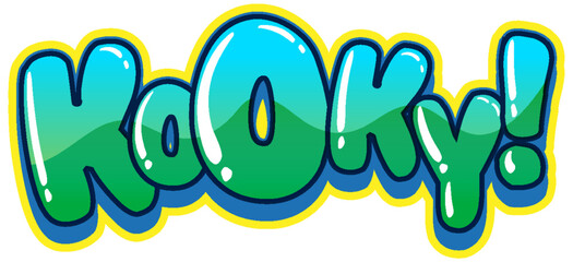 Naklejka premium Kooky isolated word text