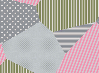 パッチワークのような柄のシームレスなパターン