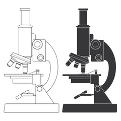 Layered editable vector illustration pattern of microscope.
