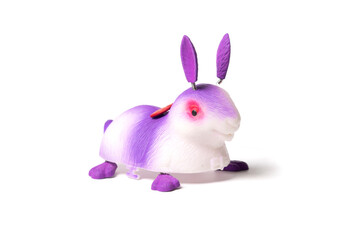 Bunny rabbit toy isolated on white background