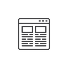 Landing page line icon